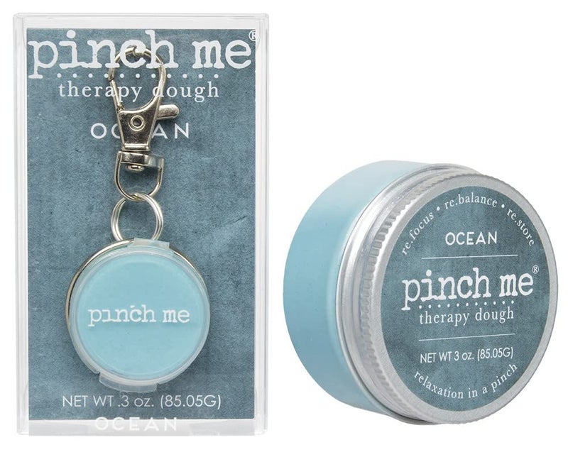 Pinch Me Therapy Dough Locket Combo - Holistic Aromatherapy Stress Relieving Putty - .3oz Clip-On Locket Scent + 3oz Dough Ocean - Image 1